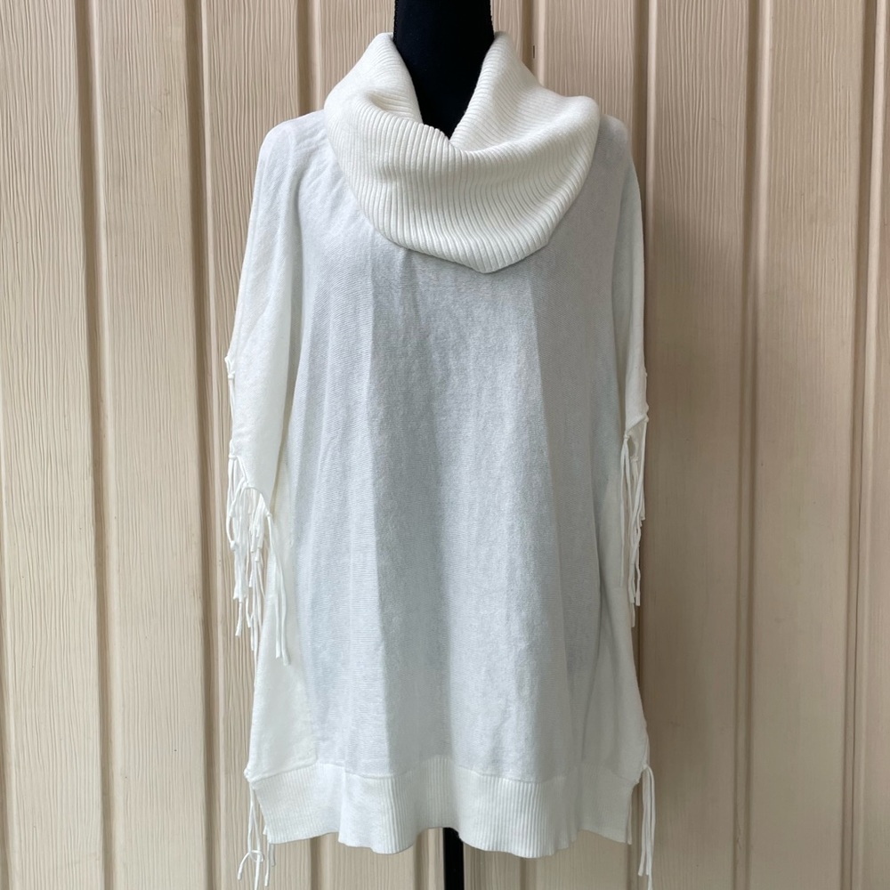Michael Kors • Turtleneck White Dolman Sleeve Sweater
